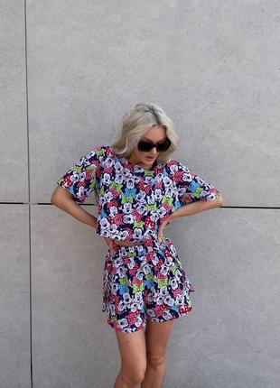 Костюм микки маус шорты и футболка