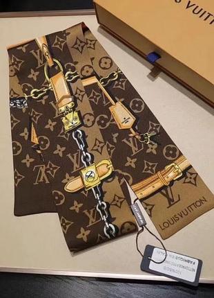 ☀️шелковая лента твилли в стиле louis vuitton