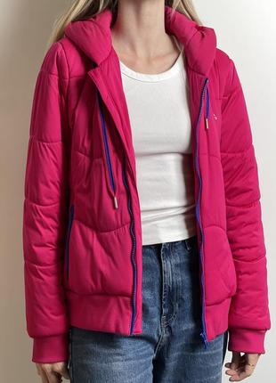 Розовая спортивная куртка с капюшоном adidas оригинал6 фото