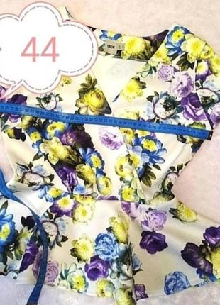🌿 роскошній топ блуза с баской и цветочным принтом asos7 фото
