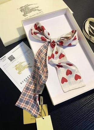 Шовкова стрічка твіллі в стилі burberry