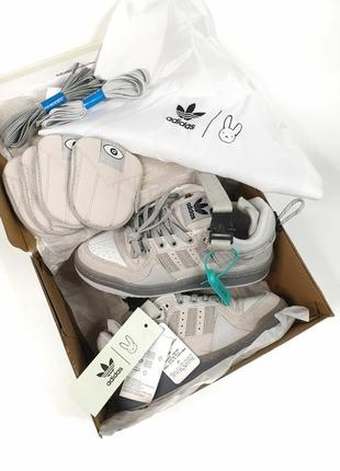 Кросівки adidas forum × bad bunny •grey•10 фото