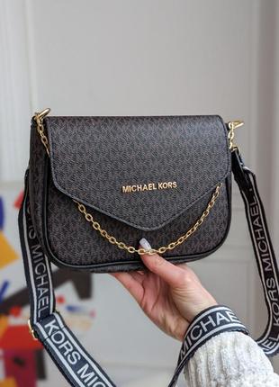 Жіноча сумка кросбоді в стилі michael kors 2 в 1