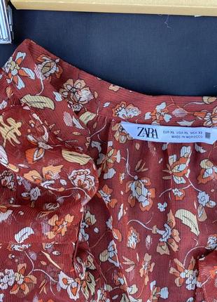 Легкая цветочная блуза zara2 фото