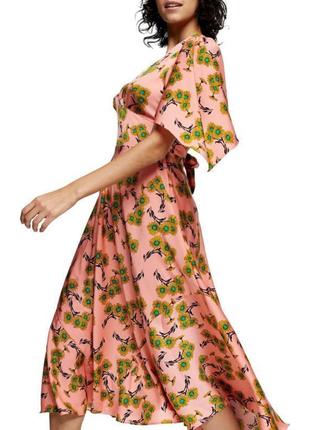 Шикарное платье, цветочное яркое, летнее стиль zara