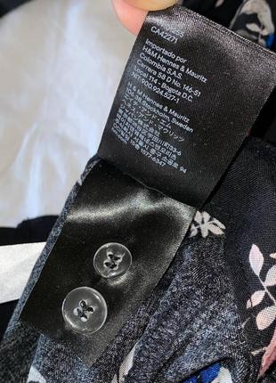 Комбінезон з шортами h&m чорний з квітковим принтом жіночий6 фото