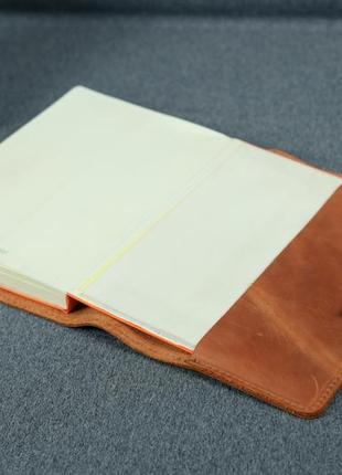 Кожаная обложка для блокнота а5 дизайн No1, натуральная винтажная кожа5 фото