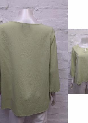 Colora шолковая блузка фисташкового цвета3 фото