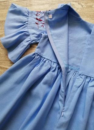 Новое вышитое платье, вышиванка р.116, 5-6 лет.8 фото