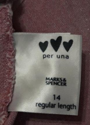 Брендовая новая лен + хлопковая стильная юбка р. 14 от per una marks &amp; spencer6 фото