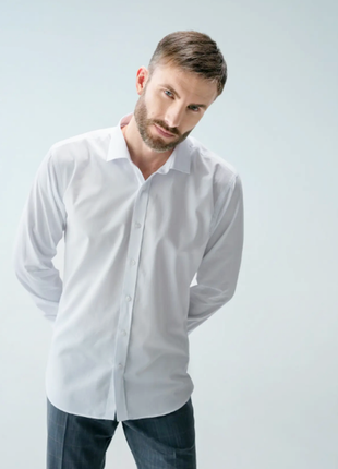 Voronin классическая белая рубашка на рост 182-188, воротник 382 фото
