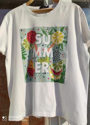 Классная футболка 52-54-56р. cotton 100% , house