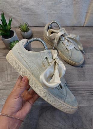 Кроссовки кеды сникерсы puma suede heart satin1 фото