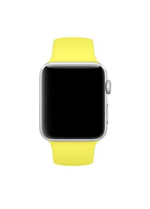 Ремешок sport band для apple watch 42/44mm силиконовый желтый спортивный size(s) arm series 5 4 3 2 1 flash