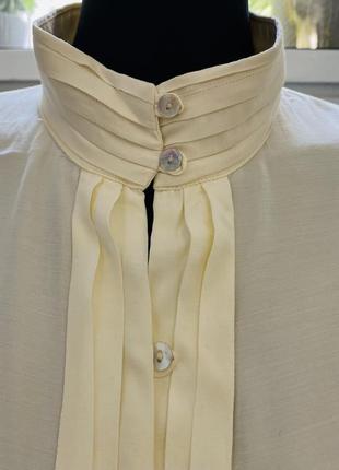 Блуза кольору слонової кістки від британського бренду slacks&co6 фото