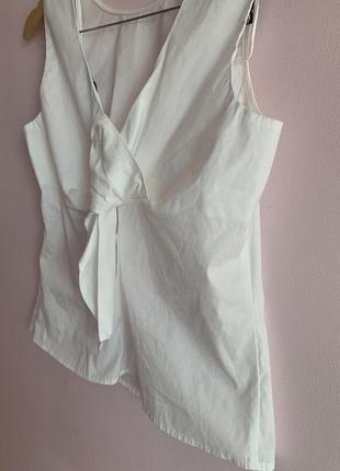 Приталенная белая блуза/топ esprit6 фото