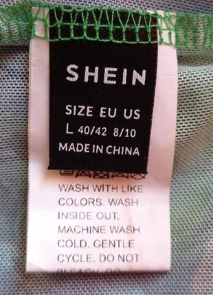 Яркое сетчатое полупрозрачное короткое платье shein,p.l9 фото