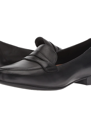 Туфлі лофери жіночі clarks un blush go black leather