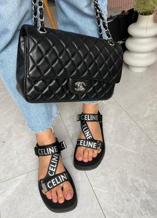 Босоножки кожа в стиле celine 🖤4 фото