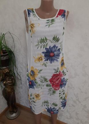 Котонове легке плаття сукня в квіти9 фото