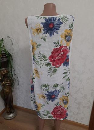 Котонове легке плаття сукня в квіти4 фото