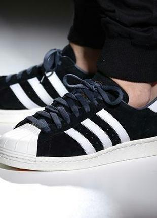 Стильные мужские кроссовки adidas originals superstar 80s deluxe suede4 фото