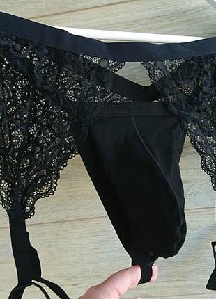Эротические мужские стринги кружевные мужские стринги под чулки m-l-xl