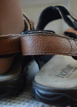Шкіряні босоніжки сандалі сандалі на липучках hotter shock absorber р. 11 на р. 45 29,6 см3 фото