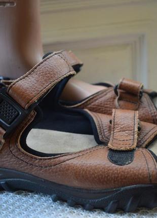 Шкіряні босоніжки сандалі сандалі на липучках hotter shock absorber р. 11 на р. 45 29,6 см5 фото