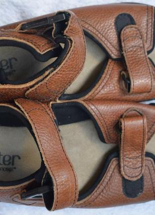 Шкіряні босоніжки сандалі сандалі на липучках hotter shock absorber р. 11 на р. 45 29,6 см8 фото