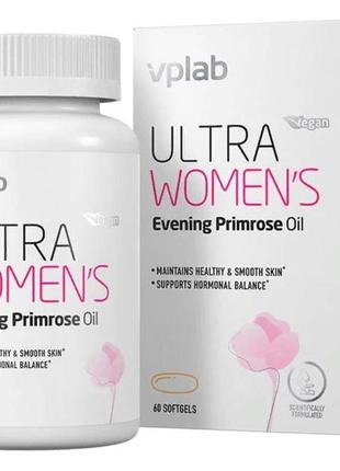 Витамины женщин vplab ultra women's evening primrose oil  60 softgels exp 05/24 года включительно3 фото