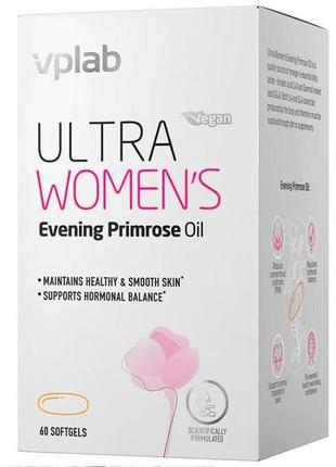 Витамины женщин vplab ultra women's evening primrose oil  60 softgels exp 05/24 года включительно