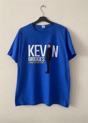 Футболка унисекс, натуральная, 100% хлопок, kevin bridges, голубая, с принтом1 фото