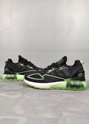 Adidas zx 2k boost black&amp;green3 фото