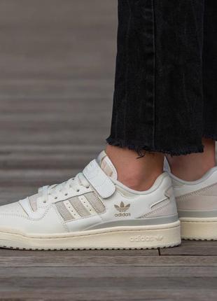 Жіночі кросівки adidas forum 84 low біжево-сірі 36, 37, 38, 39, 40, 41