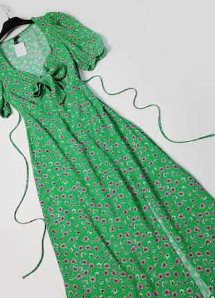 Новое длинное вискозное платье в цветы4 фото