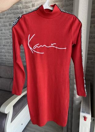 Красное платье karl kani размер м