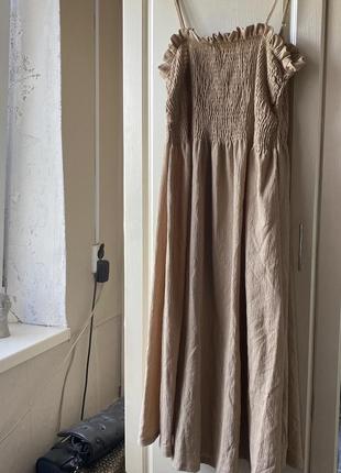 Сукня плаття сарафан від h&m беж платье6 фото