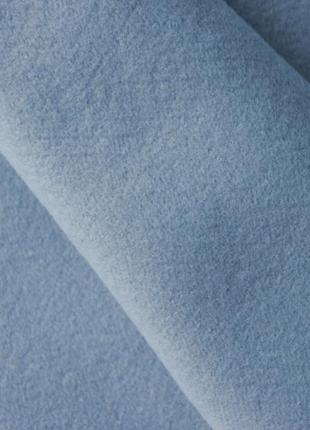Пальтова італійська вовняна тканина натуральна блакитна однотонна mi 1443 фото