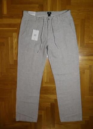 Брюки мужские льняные h & m (linen) w34/50