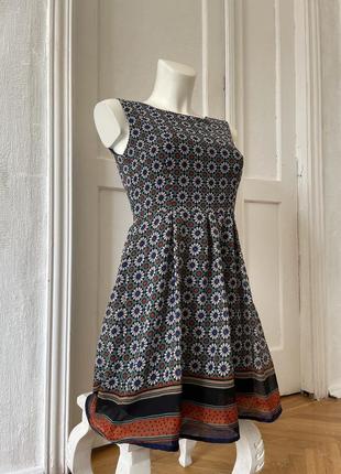 Платье iska в стиле бохо boho хиппи с орнаментом бирюзового цвета h&amp;m