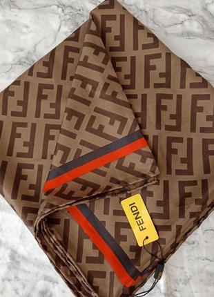 Шелковый платок люкс в стиле fendi👑