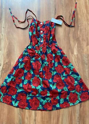 Сукня літня сарафан у квіточку на брителях 5