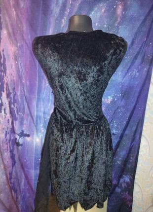 Бархатное велюровое готмическое ведьмское платье2 фото