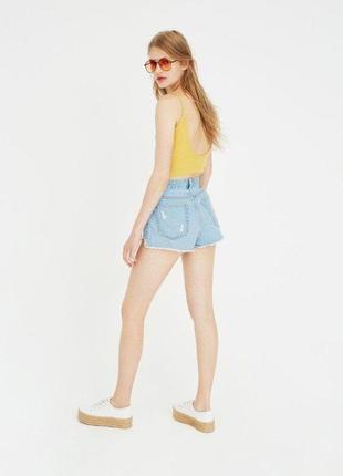 Джинсовые шорты мом pull&bear оригинал р.xs 4