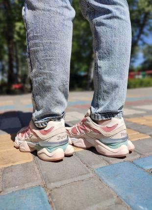 Красивые женские кроссовки new balance 9060 pink inside voices розовые8 фото