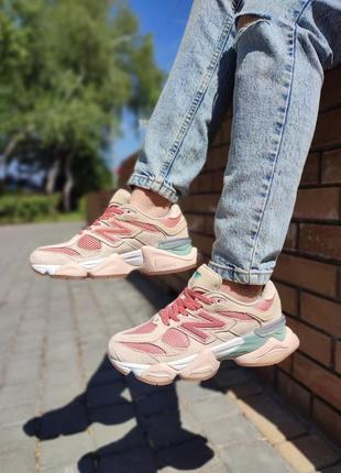 Красивые женские кроссовки new balance 9060 pink inside voices розовые1 фото