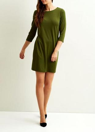 Красиве плаття модного оливкового кольору1 фото