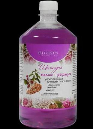 🌷шампунь баланс-формула зміцнюючий для всіх типів волосся"корінь аїру,реп'ях,кропива",1000 мл.