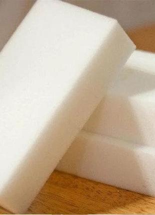 Меламиновая нано-губка ластик, меламиновый очиститель для кухни, офиса, ванной, чудо-губки для очистки 10x7x37 фото